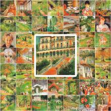 60张暖色调乡村印象涂鸦贴纸 - 防水乙烯基材质，适用于行李箱、笔记本、笔记本电脑、杯子等 - 复古美学 DIY 剪贴簿装饰 剪贴簿用品 文具 趣味贴纸 Kindle - A - 查看 1