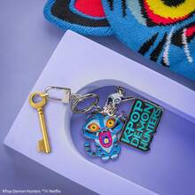 1pc Netflix Official Licensed Party Keychain Gift Bag Clip   Derpy With Sussie Keyring Backpack Decorative Keychain Versatile Commuter Key Charm Portable Key Organizer Soothing Little Accessory Creative Personalized Anti-Loss Keychain Party Supplies Birthday Gift - A - View 10