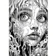 A Coloring Book Themed Around Horror, Made With Watercolor Paper, Featuring A Distinctive Cover, Designed For A Cozy Coloring Experience, Ideal For Adults Seeking Relaxation. It Makes An Excellent Gift For Occasions Like Valentine'S Day, Christmas, Halloween, New Year'S, Birthdays, And Parties, Perfect For Friends, Family, And Coworkers. - 著色書 - 查看 7