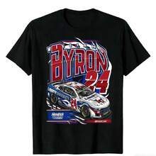 Hot Popular NASCARs  William Byron #24 Liberty University Hendrick Motorsports Car Graphic T-Shirt 2026 Trending, Racing Fan Stylish Casual Tops. - 黑色 - 查看 1