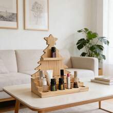 Kệ đựng đồ hình cây thông Noel đa năng bằng gỗ, giá đựng đồ trang điểm hình cây thông, kệ trưng bày tinh dầu và son môi. - Xem 5