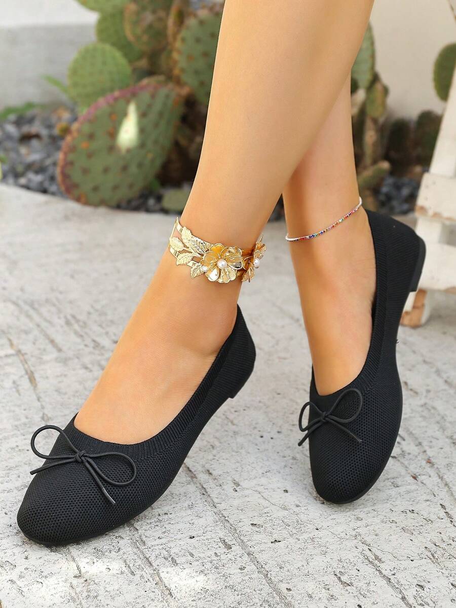 OFFWIND Women's ElegantRound Toe Ballet Flats With BowDetail Summer Shoes SpringShoes Spring Break Easter