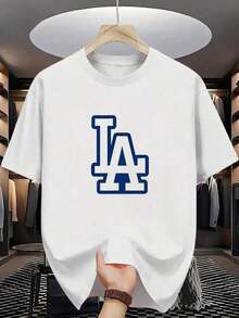 [L0s Angeles Dodgers Merchandise T-Shirt] A Must-Have Outdoor Sports T-Shirt For Baseball Fans | High-Quality Thick, Loose-Fitting T-Shirt - 白6 - 查看 3