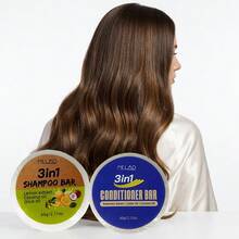 Bộ dầu gội và dầu xả 2 trong 1, MELAO 3 trong 1 dầu gội dạng bánh hương chanh, dừa, dầu ô liu và 3 trong 1 dầu xả dạng bánh hương thảo, dầu thầu dầu, dầu dừa, phù hợp với mọi loại tóc, làm sạch sâu và làm mượt, tăng độ bóng và mềm mại, mỗi sản phẩm 60g. - 2 CÁI - Xem 9