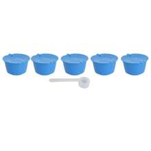 "5Pcs 50ml Coffee Capsule Reusable Coffee Filter Cup With Spoon For GUSTO Coffee Machine-Blue,Coffee Service Coffee Accessories " - View 10