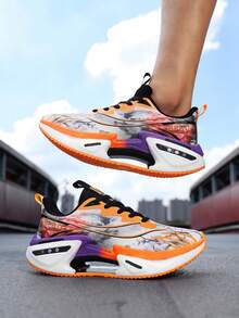 L.S.W.P Professional Running Shoes, Featuring Carbon Plate Technology, Lightweight & Cushioned, Non-Slip Rubber Outsole, Breathable White & Purple Gradient, High-Performance, Suitable For Fitness Training, Unisex All Season - Nezha - View 7