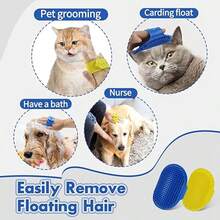 1 pieza Cepillo desenredante para mascotas, adecuado para gatos y perros, herramienta para desenredar, nuestra herramienta desenredante puede eliminar eficazmente los nudos y enredos, rastrillo para desenredar el aseo de gatos y perros - Ver 4