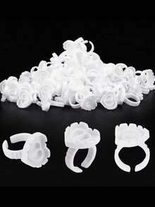 心形睫毛胶收纳盒 - 50/100/200/300/500/600/700支装睫毛胶收纳盒，睫毛嫁接用品，加厚扇形托盘 - 彩色 - 查看 2