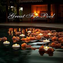 12/24pcs Battery Operated Flameless Floating LED Tea Lights, Warm White Flickering LED Candles, Large Pack For Wedding Party, Vase, Pool, Bathtub, SPA Decor - Floating Style - View 4
