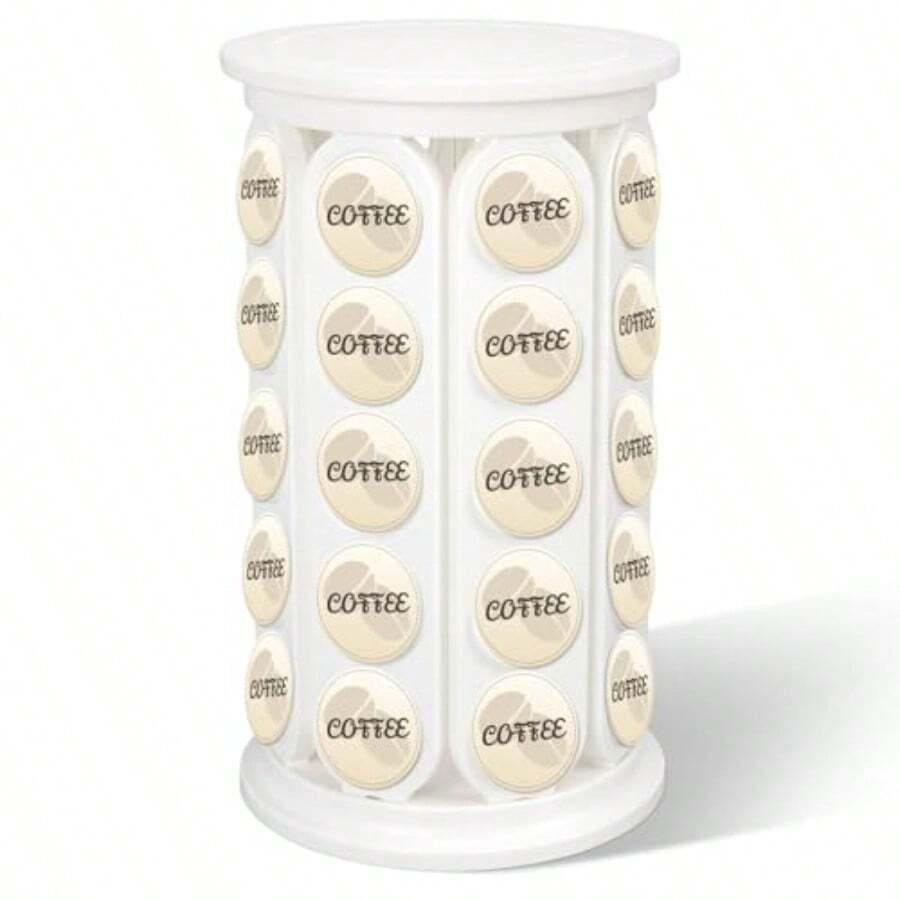 Portavasos K Carrusel de vasos K Porta Cápsulas de Café Porta Cápsulas de Café Portas Cápsulas de Cafés Carrusel Organizador Compatible con 40 Cápsul blanco - blanco - Ver 1