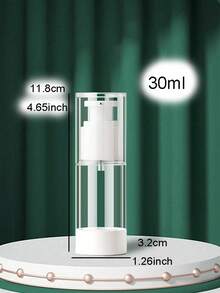 1pc Minimalist Transparent Portable Refillable Vacuum Pump Bottle Set, 15ml/30ml/50ml/100ml Refillable Bottle Lotion Dispenser Travel Size Bottle - Clear - View 8