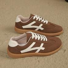 2026新款女士平底休闲运动鞋 - 棕色 - 查看 2