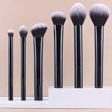 7pcs Pink Professional Makeup Brush Set, Including Blush Brush, Powder Brush, Concealer Brush, Eyeshadow Brush, Full Makeup Tools, Great For Travel And Gift - Pink - View 6