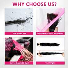 Deep Wave Human Braiding Hair 45g 1 Bundle/Pack Deep Curly Bulk Human Braiding Hair For Boho Braids No Weft Real Human Brown Braiding Hair Extensions For Micro Braids - S2 - 查看 4