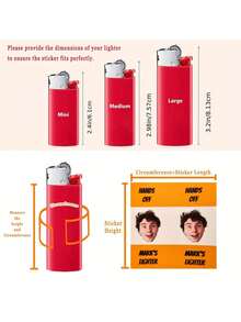 Customized Lighter Sticker With Personal Pattern, Personalized Lighter Pocket Sticker, Lighter Advertising Decoration And Promotional Gift. Can Print Logo And Advertising Slogan. Suitable As A Gift Or Freebie (Lighter Not Included)., Gift For Him - Multicolor - View 10