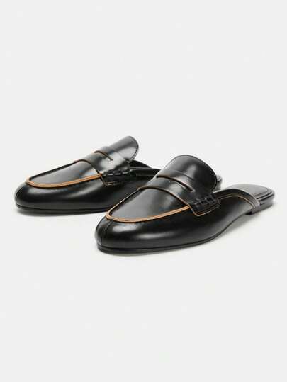 2026 Spring/Summer New Women Shoes, Suede Peep Toe Loafers