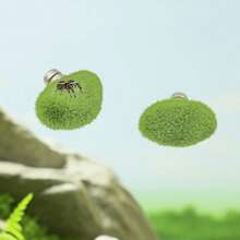 Jumping Spider Lawn Play Platform, Jumping Spider Shell Green Artificial Moss Rock, Climbing Feeding Platform, Small Spider Habitat Accessories, Jumping Spider Fence, Perfect Habitat For Climbing Pets. Can Be Used As Decorative Accessories For Spider Climbing, Feeding And Platform, For Climbing, Resting And Exploration - View 5