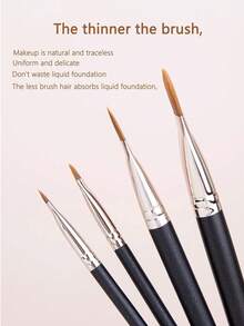 4件套化妆刷套装 - 软毛眼影刷 - 单支便携式眼影眉刷 - 眼部化妆工具和化妆刷 - 彩色 - 查看 7