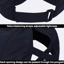 Mũ lưỡi trai unisex có lỗ buộc tóc đuôi ngựa - Mũ lưới thoáng khí, nhanh khô, thiết kế có thể điều chỉnh, có các màu đen/trắng/hồng/xám, phù hợp cho chạy bộ và mặc thường ngày. Chất liệu vải. - Nhiều màu - Xem 6