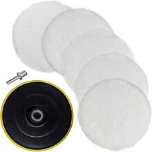 5件套3/4/5英寸抛光套装：汽车抛光垫、汽车打蜡海绵盘、羊毛抛光垫、汽车漆面护理抛光垫、汽车配件 - A - 查看 14