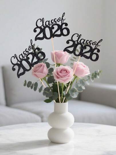 12 piezas Decoraciones de escritorio para fiesta de graduación 2026, Decoraciones de fiesta de graduación con soportes, Decoración de escritorio para fiesta de graduación 2026, Decoraciones de graduación