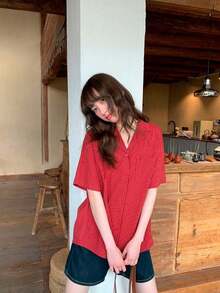 Women Blouses & Shirts - Red - View 6