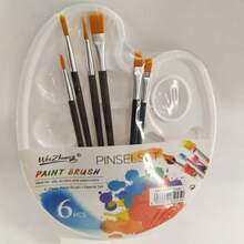 Graffiti Paint Palette, Art Painting Brushes With Wooden Handle And Nylon Hair, Oil Painting Brush, Palette - Multicolor - View 13