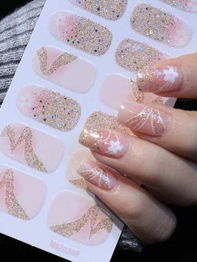 Full Set Of Nail Stickers For Women, Nail Art Stickers, Peel-Off Nail Stickers, Self-Adhesive Waterproof Nail Stickers, Easy To Use, Suitable For Holiday Celebrations, Parties, Birthday Gifts, Etc.