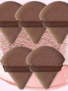 24个/15个/8个/5个三角形化妆海绵粉扑，柔软散粉扑，适用于面部定妆、身体散粉，化妆海绵套装，美妆工具 - 棕色 - 查看 10