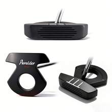 WUDAY 高尔夫黑色推杆，左手/右手可选 - 零扭矩，偏心握把，CNC铣削杆面，低重心，方向稳定性，瞄准线，适合所有性别的高尔夫球手 - 黑色 - 查看 12