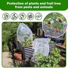 1pc Garden Bird Netting, Plant Fruit Tree Net With Pull Rope, Plant Cover Bag Insect Net To Protect Fruits, Vegetables And Flowers From Birds And Insects - A - View 4