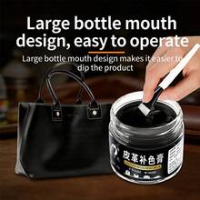 20g Leather Repair Cream, Leather Restoration Kit, 6 Colors (Black, Red, White, Yellow, Brown, Light Brown), Includes 1 Wiping Sponge And 1 Small Brush, Versatile For Repairing Leather Shoes, Jackets, Sofas, And Other Leather Goods - Addresses Surface Wear, Scratches, And Peeling Issues, Precisely Restores Color And Shine,Shoe Rack,Storage Saver,Outdoor,Garden,Travel Essential,Portable,Beach Essential,Graduation Season,Commencement,Graduation Ceremony,Graduation Gift,Graduation Present,Graduation Gift,Graduation Present,Congrats Grad,Congratulations Graduate,Valedictorian,Finish School,Graduation Party - Bộ dụng cụ sửa chữa đồ da [Kem phục hồi màu + Cọ + Miếng bọt biển] - Xem 3