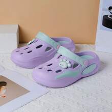 Fashionable Cute Claw Clogs, Women Thick Sole Increased Height Cartoon Beach Slippers, Summer Clogs, Thick Bottom Slip-On Sandals For Nurse, Beach, Casual Wear - Mauve Purple - View 6