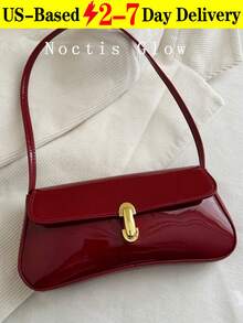 Women's Vintage Leather Underarm Baguette Bag - Chic Shoulder Purse With Metal Buckle Accent, Perfect For Daily Commute, Shopping, Dates, Gatherings, Parties, And Bride's Handbag; Timeless Design Ideal As A Birthday, Christmas, Or New Year Gift, Featuring High-Quality Leather, Classic Silhouette, And Sophisticated Details To Elevate Casual, Romantic, Or Formal Ensembles - Nhiều màu - Xem 14