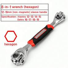 8-In-1/52-In-1 Multi-Function Socket Wrench Set, 360° Rotating Universal Wrench With Anti-Slip Handle, Household Adjustable Bone Wrench, Fits 8-12mm/0.31-0.47in & 12-19mm/0.47-0.75in, Works With 8 Types Of Screws - Multicolor - View 11