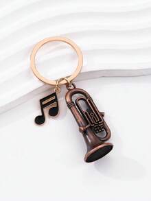 1pc Unique Mini Saxophone Metal Music Note Keychain, Wholesale Small Gift - Multicolor - View 6