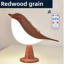 触控式木质小鸟夜灯，带香薰功能，USB充电式LED床头灯，适用于卧室、儿童房 - 多色光 - 查看 13