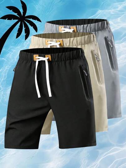 Quần short nữ dáng suông, dây rút, siêu tiết kiệm, kiểu dáng mùa hè, ống đứng, quần lửng 5/4, túi khóa kéo bên hông, kiểu dáng thể thao.