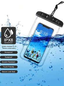 1个通用IPX8防水手机壳，防水袋，适用于游泳、潜水、海滩、夏季旅行必备 - 水機防水袋 - 查看 2