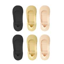 1/5/10 双装女士 3D 船袜 透气加厚蝴蝶结足部按摩保健隐形袜 硅胶防脱丝质减震船袜 - 彩色 - 查看 15