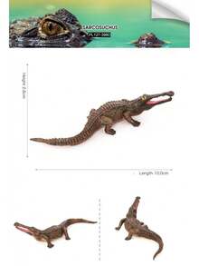 1pc Realistic Animal Crocodile Model - Siamese Crocodile, Short-Snouted Crocodile, Saltwater Crocodile, Cuban Crocodile - Educational Display - Multicolor - View 10