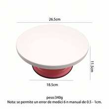 1 pieza Base Giratoria para Pasteles de 10 Pulgadas Antideslizante, Base de Decoración de Plástico de Grado Alimenticio con Giro Suave sin Atascos, Herramienta de Repostería Giratoria para Decoración de Pasteles DIY, para Uso Doméstico y Comercial - Ver 14