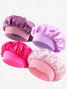Silk Sleep Cap, Used To Wrap Hair, Protect Braids, Satin Material, Casual And Comfortable - Multicolor - View 4