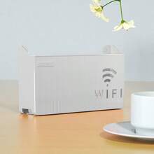 1pc Wall-Mounted WiFi Router Storage Holder, Wireless Device Organizer For Home/Living Room - Black - View 4