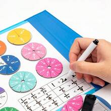 2026 New Fraction Educational Tool, Fraction Science Education Model Hands-On Book, Classroom Fun Demonstration Interactive Math Addition Subtraction Sense, Birthday Gift - Christmas Gift - Perfect Gift - Present - Multicolor - View 8