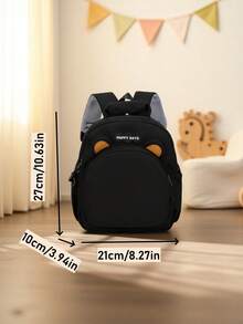 Mini Customizable Cartoon Bear Football Backpack Nylon Zipper Bag With Adjustable Shoulder Strap For School, Toddler Backpack - Multicolor - View 7