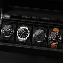 2pcs New Men's Business And Leisure Round Quartz Watch, Versatile Couple Watch Combination Set, Valentine's Day, New Year's Day, Birthday, Christmas Gift For Friends And Family. - Multicolor - View 23