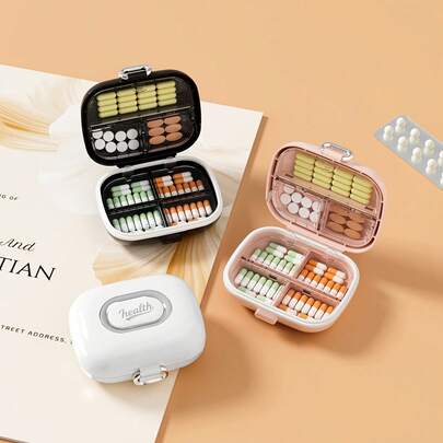 1 hộp đựng thuốc mini 7 ngăn cao cấp, chống thấm nước và ẩm, thích hợp để đựng thuốc, nhẫn và các vật dụng nhỏ khác, hộp đựng thuốc di động, chống ẩm, có thể tái sử dụng, unisex, túi đựng thuốc hàng ngày, có thể đựng vitamin, thuốc và thực phẩm chức năng, cần thiết cho gia đình, du lịch, hoạt động ngoài trời, văn phòng và trường học.