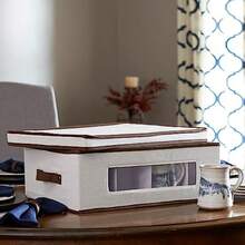 Household Essentials 531 Mug and Tumbler Vision China Storage Box Chest Natural - Natural - Ver 3