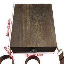 Retro Writers Messenger Wood Box Artist & Brush Storage Box With Locking Clasp - B - View 4